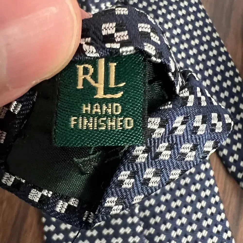 Lot 2 Brooks Brothers Ralph Lauren Mens 100% Silk‎ Ties Dolphin Geometric USA